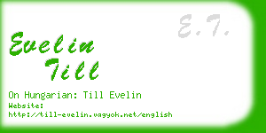 evelin till business card